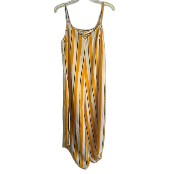 Ellen‎ Weaver NWT Spaghetti Strap Wide Leg Boho Striped Jumpsuit Size Small - Picture 12 of 12